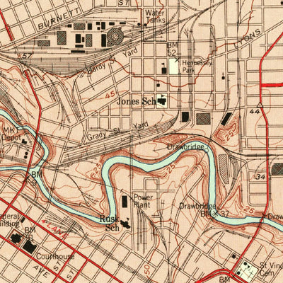United States Geological Survey Settegast, TX (1955, 24000-Scale) digital map