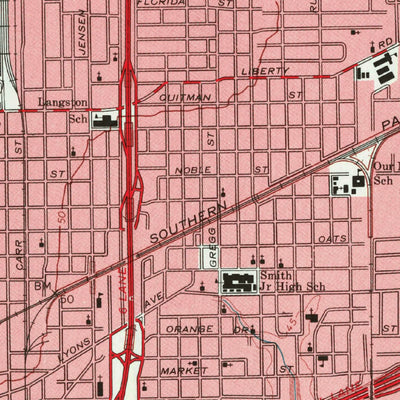 United States Geological Survey Settegast, TX (1967, 24000-Scale) digital map