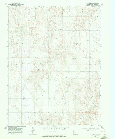 United States Geological Survey Settlement, CO (1969, 24000-Scale) digital map