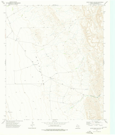 United States Geological Survey Seven Heart Gap NW, TX (1973, 24000-Scale) digital map