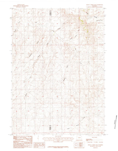 United States Geological Survey Seven L Creek East, WY (1984, 24000-Scale) digital map
