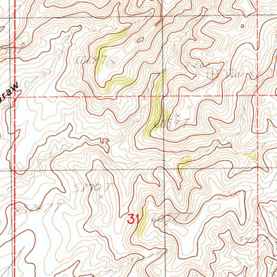 United States Geological Survey Seven L Creek East, WY (1984, 24000-Scale) digital map