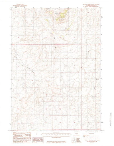 United States Geological Survey Seven L Creek West, WY (1984, 24000-Scale) digital map