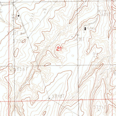 United States Geological Survey Seven L Creek West, WY (1984, 24000-Scale) digital map