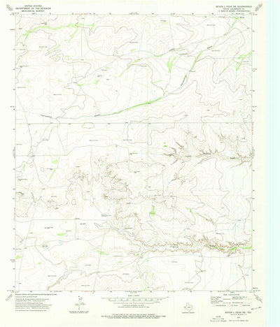 United States Geological Survey Seven L Peak NE, TX (1973, 24000-Scale) digital map