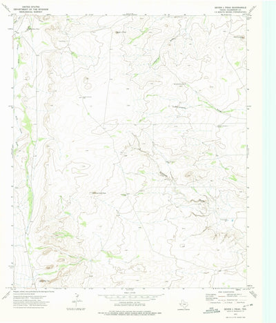 United States Geological Survey Seven L Peak, TX (1973, 24000-Scale) digital map