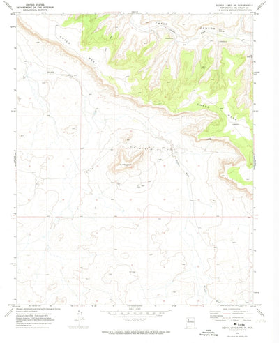 United States Geological Survey Seven Lakes NE, NM (1970, 24000-Scale) digital map