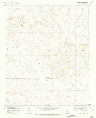 United States Geological Survey Seven Lakes, NM (1970, 24000-Scale) digital map