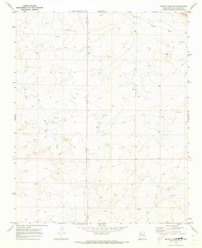United States Geological Survey Seven Lakes NW, NM (1970, 24000-Scale) digital map