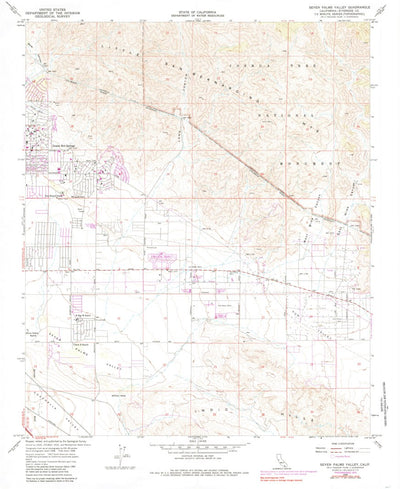 United States Geological Survey Seven Palms Valley, CA (1958, 24000-Scale) digital map