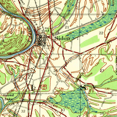 United States Geological Survey Seven Pines, MS (1940, 62500-Scale) digital map