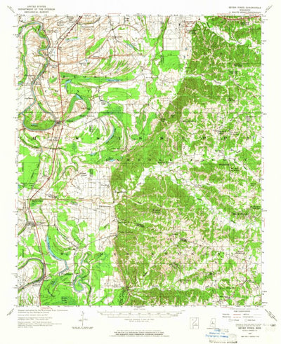United States Geological Survey Seven Pines, MS (1957, 62500-Scale) digital map