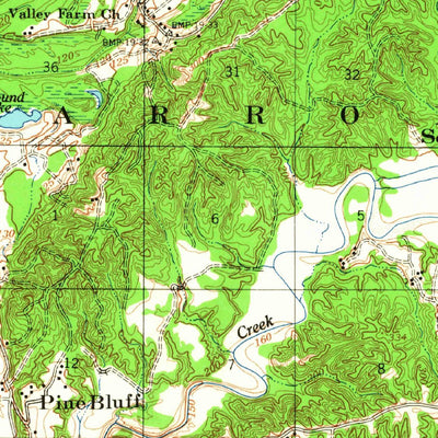United States Geological Survey Seven Pines, MS (1957, 62500-Scale) digital map
