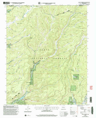 United States Geological Survey Seven Springs, NM (2002, 24000-Scale) digital map