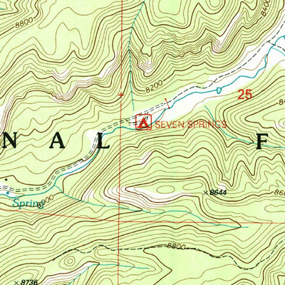 United States Geological Survey Seven Springs, NM (2002, 24000-Scale) digital map