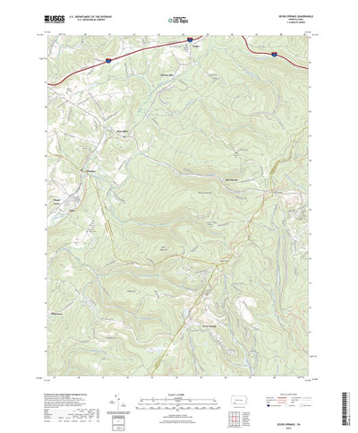 United States Geological Survey Seven Springs, PA (2023, 24000-Scale) digital map