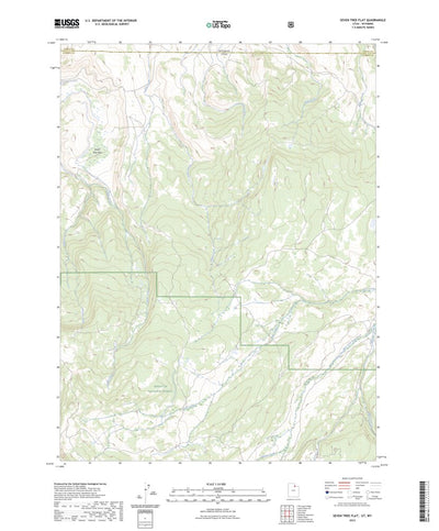 United States Geological Survey Seven Tree Flat, UT (2023, 24000-Scale) digital map