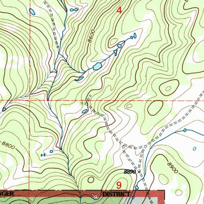 United States Geological Survey Seven Tree Flat, UT-WY (1998, 24000-Scale) digital map