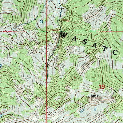 United States Geological Survey Seven Tree Flat, UT-WY (1998, 24000-Scale) digital map