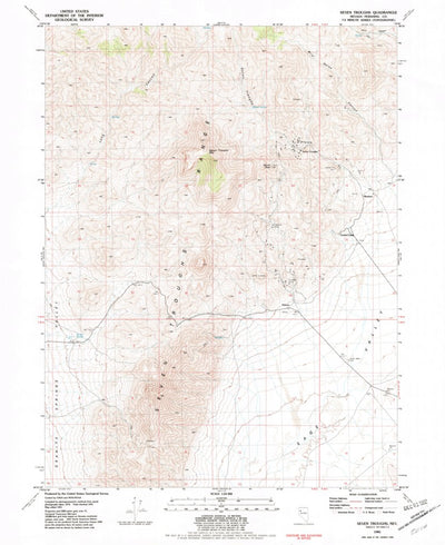 United States Geological Survey Seven Troughs, NV (1981, 24000-Scale) digital map
