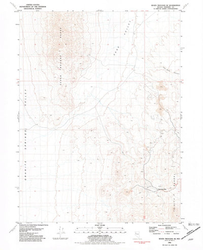 United States Geological Survey Seven Troughs SE, NV (1981, 24000-Scale) digital map