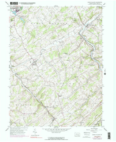 United States Geological Survey Seven Valleys, PA (1953, 24000-Scale) digital map