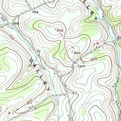 United States Geological Survey Seven Valleys, PA (1953, 24000-Scale) digital map