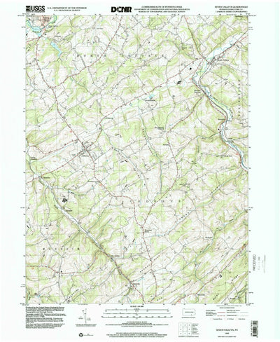 United States Geological Survey Seven Valleys, PA (1999, 24000-Scale) digital map