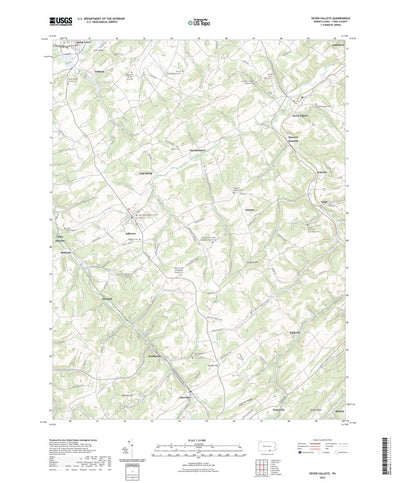United States Geological Survey Seven Valleys, PA (2023, 24000-Scale) digital map