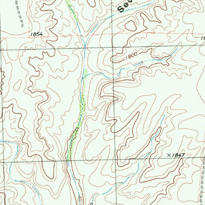 United States Geological Survey Sevenmile Canyon, TX (1980, 24000-Scale) digital map