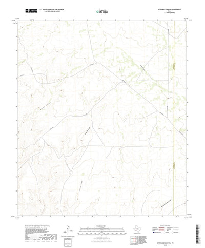 United States Geological Survey Sevenmile Canyon, TX (2022, 24000-Scale) digital map