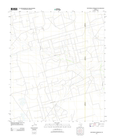 United States Geological Survey Sevenmile Corner NE, TX (2012, 24000-Scale) digital map