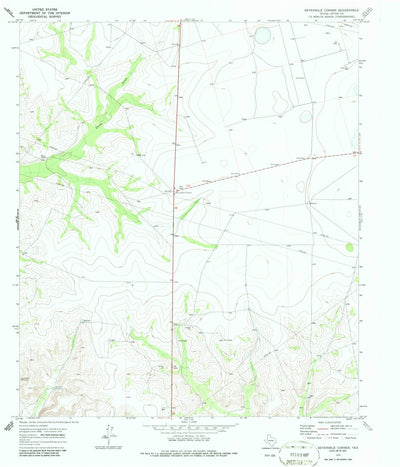 United States Geological Survey Sevenmile Corner, TX (1970, 24000-Scale) digital map