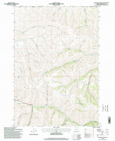 United States Geological Survey Sevenmile Creek, OR (1996, 24000-Scale) digital map
