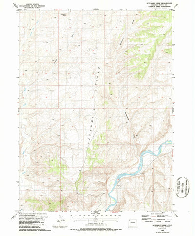 United States Geological Survey Sevenmile Draw, CO (1986, 24000-Scale) digital map