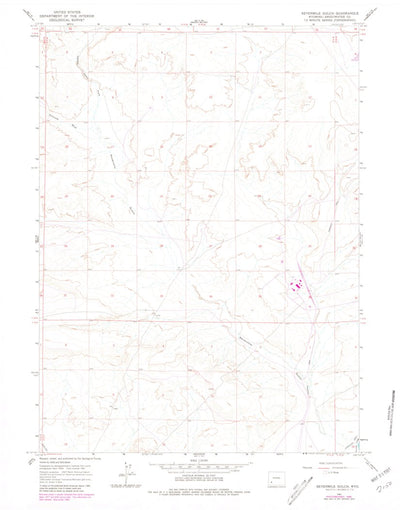 United States Geological Survey Sevenmile Gulch, WY (1961, 24000-Scale) digital map