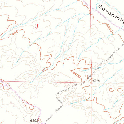 United States Geological Survey Sevenmile Gulch, WY (1961, 24000-Scale) digital map