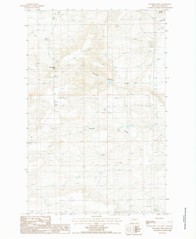 United States Geological Survey Sevenmile Hill, MT (1987, 24000-Scale) digital map