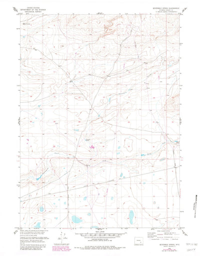 United States Geological Survey Sevenmile Spring, WY (1955, 24000-Scale) digital map