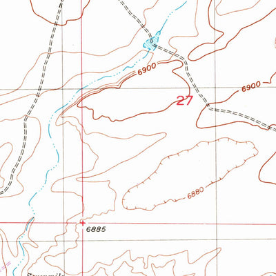 United States Geological Survey Sevenmile Spring, WY (1955, 24000-Scale) digital map