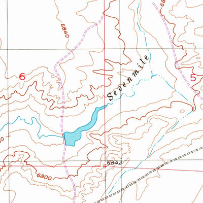 United States Geological Survey Sevenmile Spring, WY (1955, 24000-Scale) digital map
