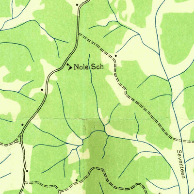 United States Geological Survey Seventeen Creek, TN (1936, 24000-Scale) digital map