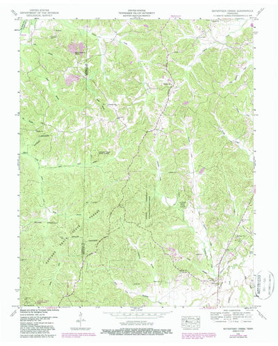 United States Geological Survey Seventeen Creek, TN (1950, 24000-Scale) digital map
