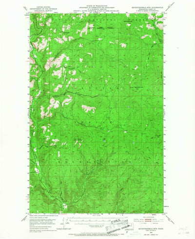 United States Geological Survey Seventeenmile Mountain, WA (1953, 62500-Scale) digital map