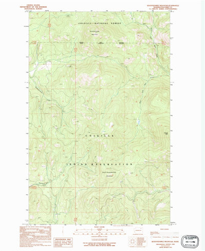 United States Geological Survey Seventeenmile Mountain, WA (1989, 24000-Scale) digital map