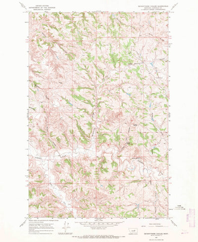 United States Geological Survey Seventynine Coulee, MT (1967, 24000-Scale) digital map