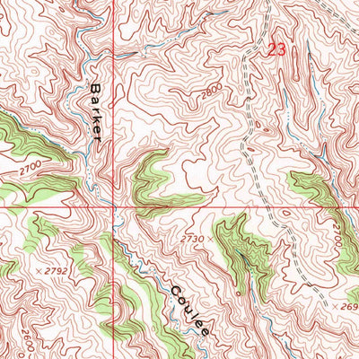 United States Geological Survey Seventynine Coulee, MT (1967, 24000-Scale) digital map