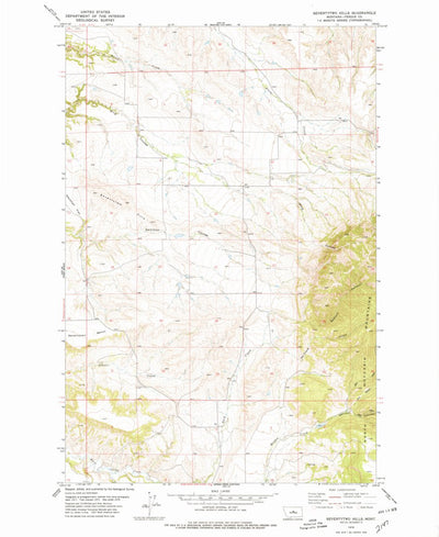 United States Geological Survey Seventytwo Hills, MT (1978, 24000-Scale) digital map