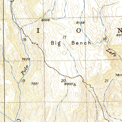United States Geological Survey Sevier, UT (1932, 62500-Scale) digital map