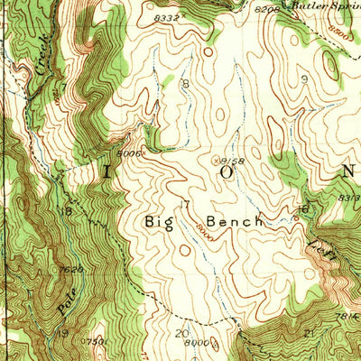 United States Geological Survey Sevier, UT (1935, 62500-Scale) digital map